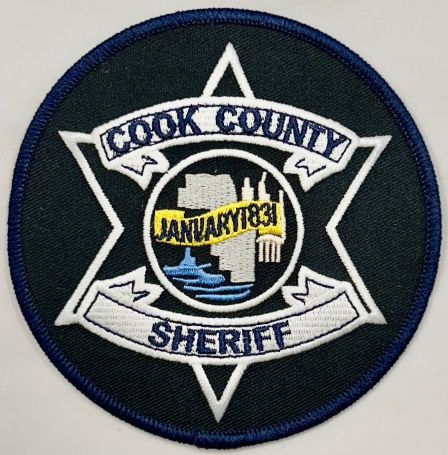 COOK COUNTY SHERIFF - 4" CIRCLE PATCH.