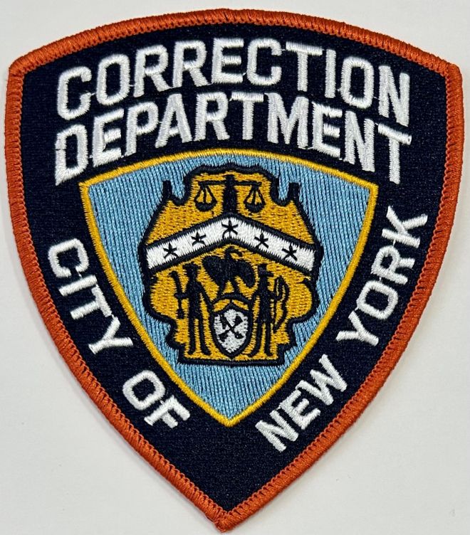 CITY OF NEW YORK DEPARTMENT OF CORRECTIONS SHOULDER PATCH - SEW ON.