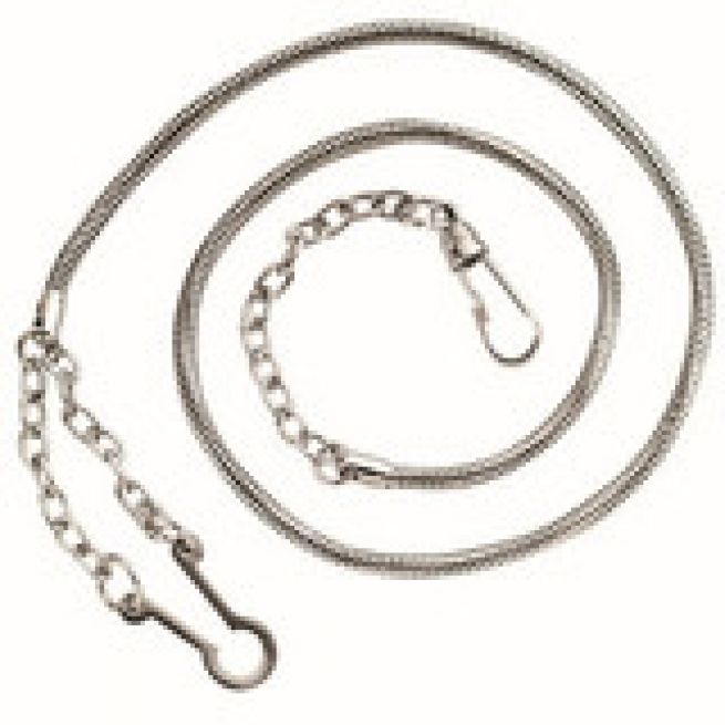 WHISTLE CHAIN WITH BUTTON STYLE SLIP OVER HOOK.