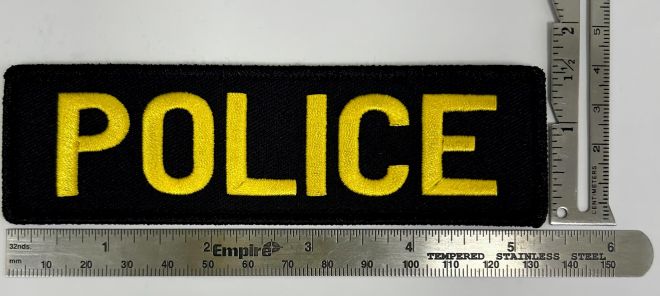 POLICE ID PATCH 1.5" X 5.25" - VELCRO.