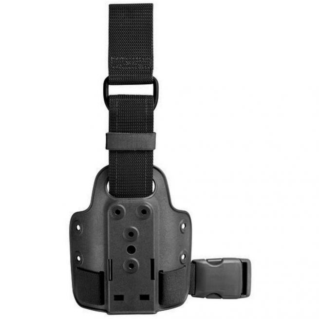 TACTICAL LEG SHROUD WITH STRAP ATTACHMENT.