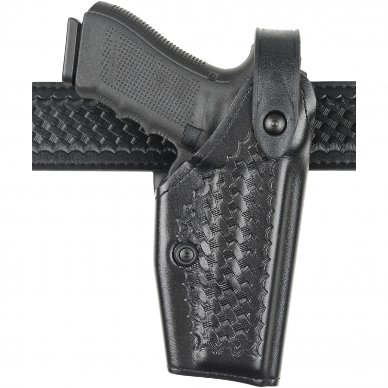 *CLEARANCE* 6280 SLS LEV II LEATHER DUTY HOLSTER WITH HOOD.