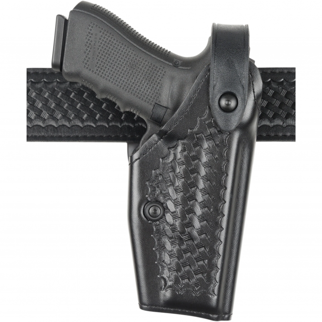 *CLEARANCE* 6280 SLS LEV II LEATHER DUTY HOLSTER WITH HOOD.