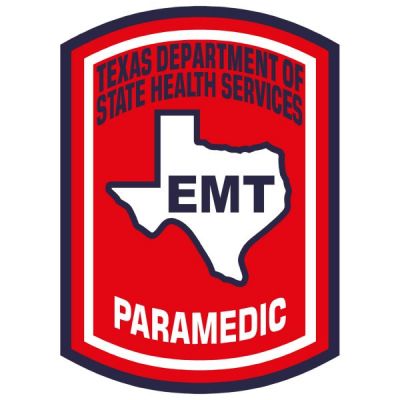 TEXAS PARAMEDIC, EMT WINDOW STICKER - PEEL & STICK.