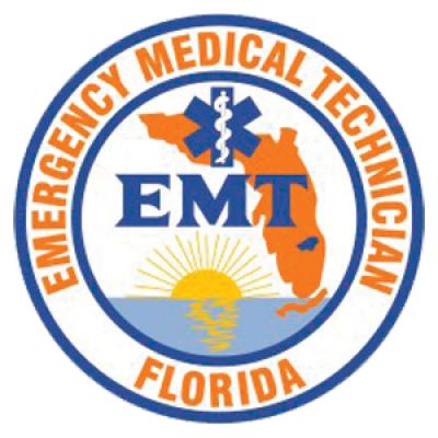 EMERGENCY MEDICAL TECHNICIAN, FLORIDA EMT INSIDE WINDOW STICKER - PEEL & STICK.