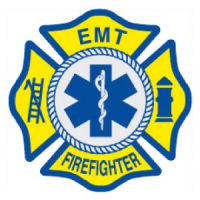EMT FIREFIGHTER MATESE CROSS INSIDE WINDOW STICKER - PEEL & STICK.