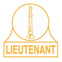 LIEUTENANT 1 BUGLE STICKER INSIDE WINDOW STICKER - PEEL & STICK.