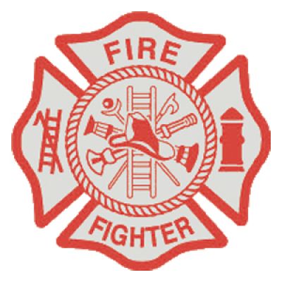 FIRE FIGHTER MALTESE CROSS INSIDE WINDOW STICKER - PEEL & STICK.