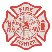 FIRE FIGHTER MALTESE CROSS INSIDE WINDOW STICKER - PEEL & STICK.