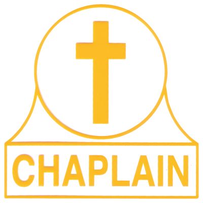 CHAPLAIN & CROSS INSIDE WINDOW STICKER - PEEL & STICK.