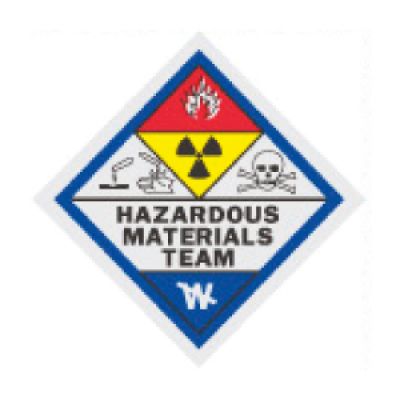 HAZARDOUS MATERIALS TEAM INSIDE WINDOW STICKER - PEEL & STICK.