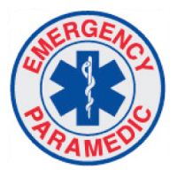 EMERGENCY PARAMEDIC STAR OF LIFE INSIDE WINDOW STICKER - PEEL & STICK.