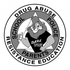 Laser Etched "DARE" Drug Abuse Resistance Awareness Logo