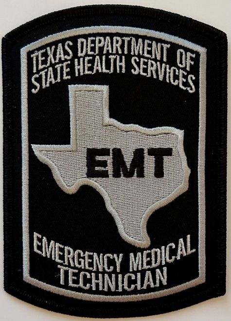 TEXAS EMERGENCY MEDICAL TECHNICIAN SUBDUED SHOULDER PATCH - SEW ON.