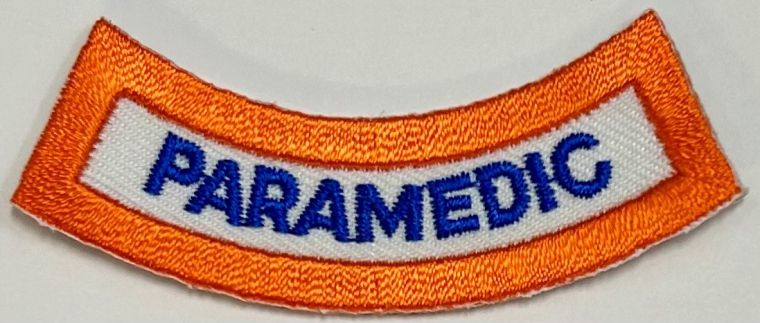 ILLINOIS PARAMEDIC BOTTOM ROCKER PATCH - SEW ON.