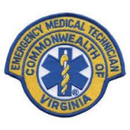 VIRGINIA EMERGENCY MEDICAL TECHNICIAN (EMT) COMMONWEALTH OF VIRGINIA SHOULDER PATCH.