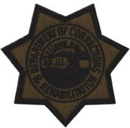 CALIFORNIA DEPT. OF CORRECTIONS & REHABILITATION - OFFICER Soft Badge Star  - SUBDUED