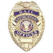 BAIL ENFORCEMENT OFFICER METAL SHIRT BADGE.