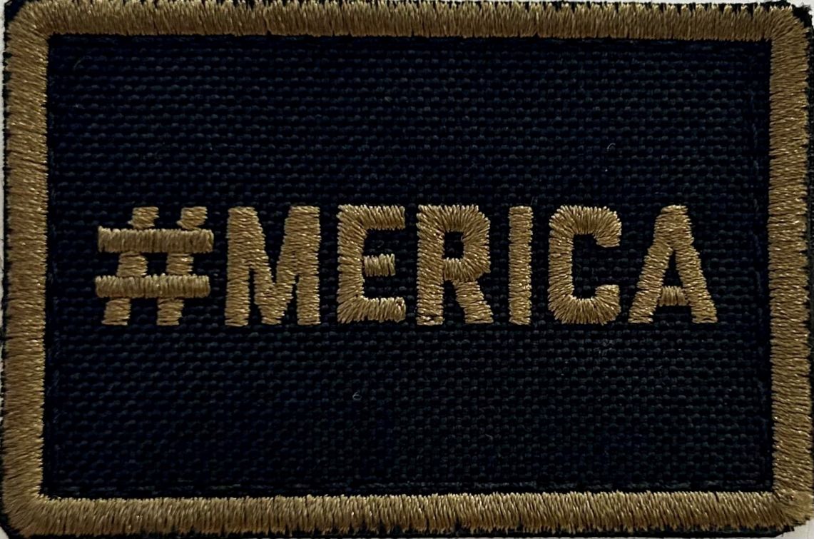 MERICA EMBROIDERED PATCH - VELCRO.