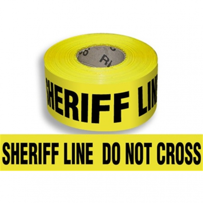 SHERIFF LINE DO NOT CROSS BARRICADE TAPE - 3" x 1000FT.