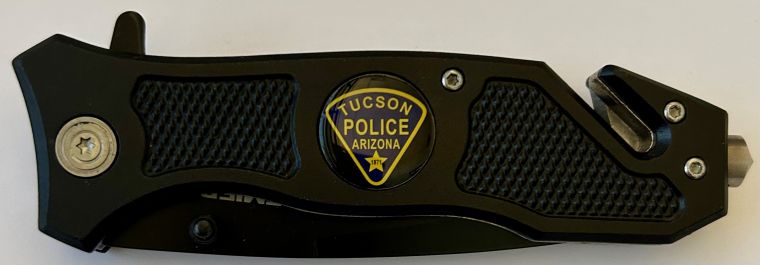 TUCSON POLICE DEPARTMENT Pocketknife w/ Seat Belt Cutter & Window Punch.